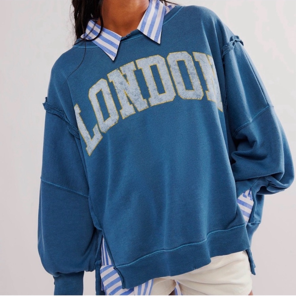 We The Free Graphic Camden Pullover Sweatshirt in LONDON